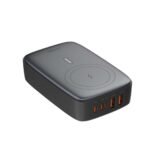 Cargador Inalámbrico Multipuerto 6 en 1 Q4010   140W  Cable 150cm  Plateado  LDNIO - Imagen 5
