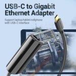 Adaptador USB-C a Gigabit Ethernet   0.15M / Negro  CFBBB  Vention - Imagen 2