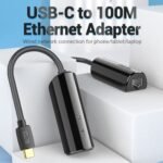Adaptador USB-C a Ethernet 100M   0.15M / Negro  CFABB   Vention - Imagen 2