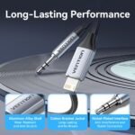 Adaptador de Audio Lightning a 3.5mm   Macho/Macho / 1.5M / Gris  BMCHG  Vention - Imagen 2