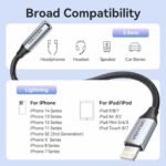 Adaptador de Audio Lightning a 3.5mm   Macho/Hembra / 0.1M / Gris  BMBHA  Vention - Imagen 5