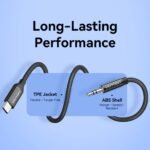 Cable de Audio USB-C a 3.5mm   Macho/Macho / Adaptador DAC / 1.5M / Negro  BIFBG  Vention - Imagen 2