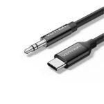 Cable de Audio USB-C a 3.5mm   Macho/Macho / Adaptador DAC / 1.5M / Negro  BIFBG  Vention - Imagen 3
