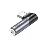 Adaptador a Audio USB-C a 3.5mm   Macho/Hembra / 90° / Gris  BGWH0  Vention - Imagen 3