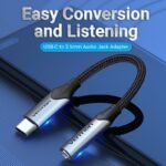 Adaptador de Audio USB-C a 3.5mm   Macho/Hembra / 0.1M / Gris  BGJHA  Vention - Imagen 9