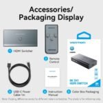 Switch 3 en 1  HDMI / 8K  / Gris  AKRH0  Vention - Imagen 3