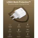 Cargador de Pared Q1415   PD 45W  USB C a USB C  Blanco  LDNIO - Imagen 4