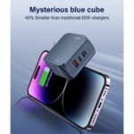 Cargador de Pared Q7   2 USB-C/1 Lightning/1 USB-A  USB C a USB C  65W  Azul/Negro  LDNIO - Imagen 3