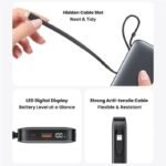 Power Bank 10.000mAh   Tipo C + Lightning  PD20W  Negro  XR Series  CD228 USAMS