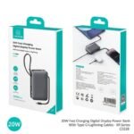 Power Bank 10.000mAh   Tipo C + Lightning  PD20W  Negro  XR Series  CD228 USAMS - Imagen 4