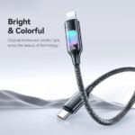 Cable de Datos Transparente   USB C a Lightinig  1.2M  C/Luces  Titanio  SJ749  USAMS - Imagen 2