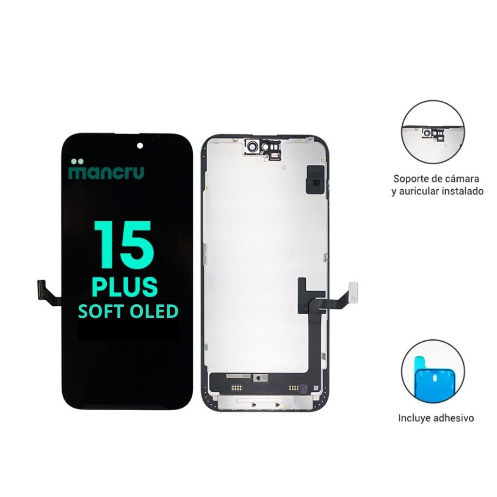 dlimgs.php_-5237.jpg Display Apple iPhone 15 Plus (Soft OLED) Comp. Negro - Imagen 1