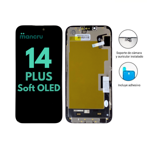dlimgs.php_-525.png Display Apple iPhone 14 Plus (Soft OLED) Comp. Negro IC Removible