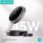 Cargador Inalámbrico 15W  3 en 1  Carga Rápida  Negro  CD234  USAMS - Imagen 3