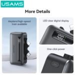 Power Bank c/Pantalla Digital 4.500mAh   20W  Cable Tipo C + Lightning  Gris  CD233 USAMS - Imagen 3