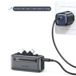Power Bank c/Pantalla Digital 4.500mAh   20W  Cable Tipo C + Lightning  Gris  CD233 USAMS - Imagen 4