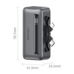 Power Bank c/Pantalla Digital 4.500mAh   20W  Cable Tipo C + Lightning  Gris  CD233 USAMS - Imagen 6