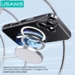 Case   Apple iPhone 16 6.1"  TPU Magnético  Transparente  Ice Magnet Series  BH889   USAMS - Imagen 3
