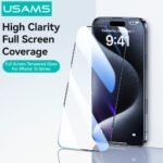 Vidrio Templado   Apple iPhone 16 Pro  6 3"/0,33mm  Negro  BH898  USAMS