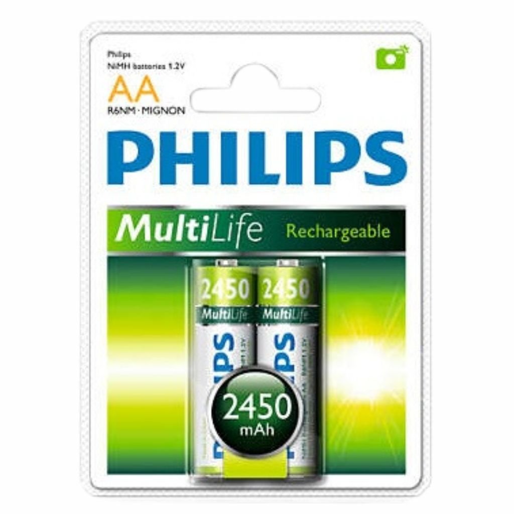 dlimgs.php_-5457.jpg Pila Recargable Philips AA 2450mAh (2 Unidades) - Imagen 1