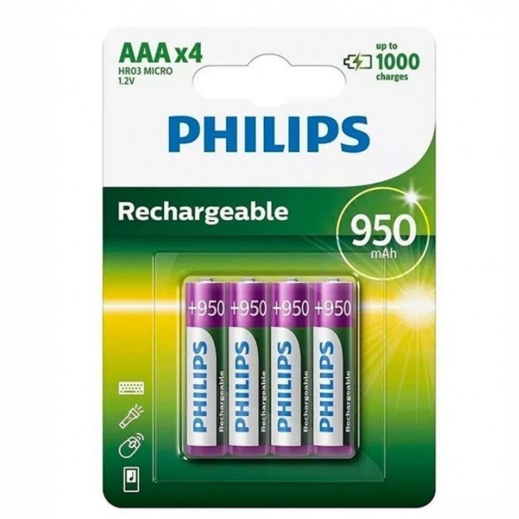 dlimgs.php_-5459.jpg Pila Recargable Philips AAA 950mAh (4 Unidades) - Imagen 1