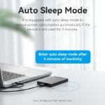 Caja para Disco Duro SATA de 2.5"   Cable USB 3.1 Gen 2 / USB-C / Negro  KPBB0  Vention - Imagen 11