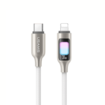 Cable de Datos Transparente   USB C a Lightinig  1.2M  C/Luces  Titanio  SJ749  USAMS - Imagen 5