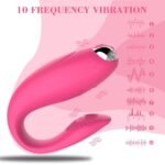 Vibrador Parejas Estimula Clítoris y Punto G  YS-BE117   Fucsia  Adultos - Imagen 3