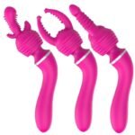 Vibrador Graceful Magic con 3 Cabeza Intercambiables   Fucsia  YS-BE171 Adulto - Imagen 2
