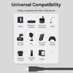 Cable USB-A a Micro USB-B   Macho/Macho / 2A / 1M / Negro  CTIBF  Vention - Imagen 5