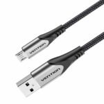Cable Trenzado USB-A a Micro USB-B   Macho/Macho / 3A / 2M / Gris  COAHH  Vention - Imagen 4