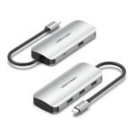 HUB 5 en 1   USB-C a USB 3.0 x 4/Micro USB / 0.15M / Plateado  TNAHB  Vention - Imagen 4