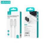 Cable de Datos Transparente SJ660   USB C a USB C 100 W  1.2M  Azul  USAMS - Imagen 2
