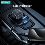 Cargador Auto C41 2 en 1   30W  Tipo C + Tipo C  Negro  CC220  USAMS