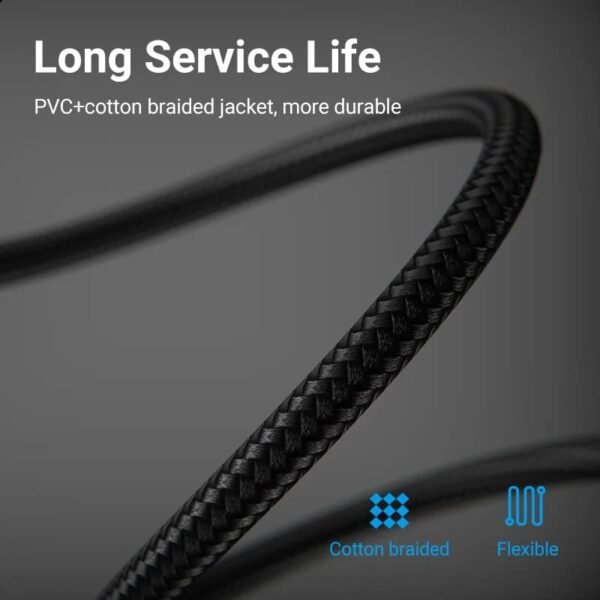 Cable de Red Trenzado   Cat.8  SFTP / 2M / Negro  IKGBH  Vention