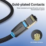 Cable de Red Trenzado   Cat.8  SFTP / 2M / Negro  IKGBH  Vention - Imagen 2