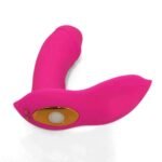 Vibrador Silicona Doble Estimulador con Control   Fucsia  YS-BE086 Adulto