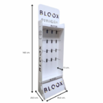 Exhibidor BLOOX de piso (Grande) c/ ganchos y estante - Imagen 2
