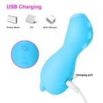 Vibrador Succionador Clítoris Docoo Recargable YS-BE215   Celeste  Adulto