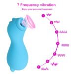 Vibrador Succionador Clítoris Docoo Recargable YS-BE215   Celeste  Adulto - Imagen 5
