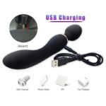 Doble Vibrador para Masajes Estimulador Punto G YS-BE113   Negro  Adultos - Imagen 3