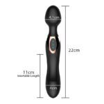 Doble Vibrador para Masajes Estimulador Punto G YS-BE113   Negro  Adultos - Imagen 4