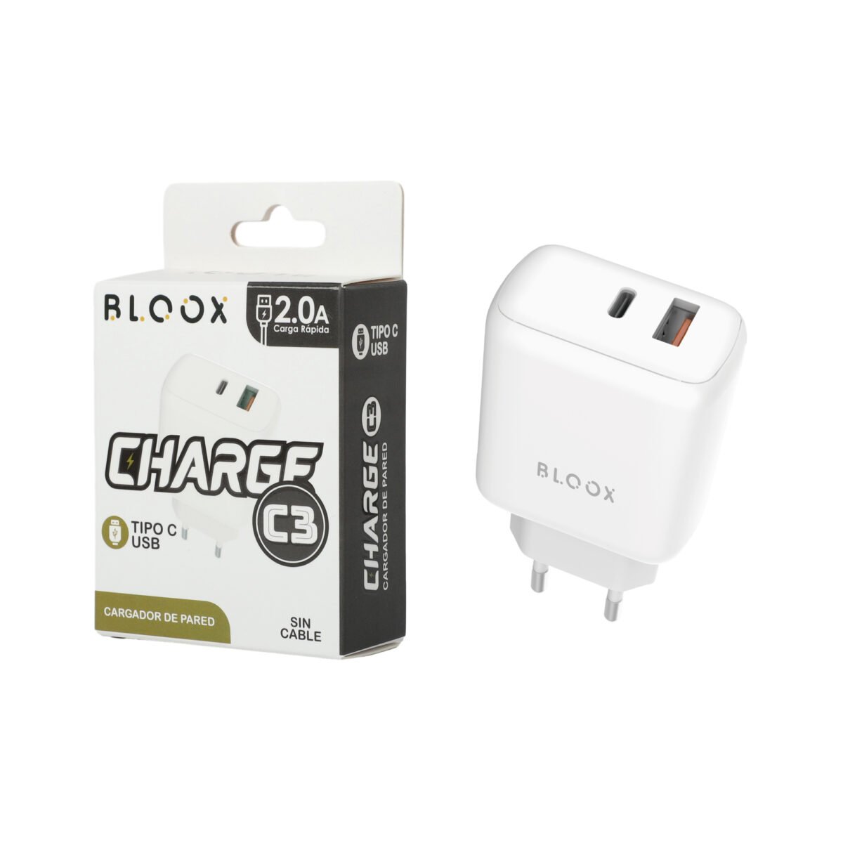 Cargador BLOOX A+C 3A   20W  Sin Cable (BL-TCA-C3) - Imagen 2