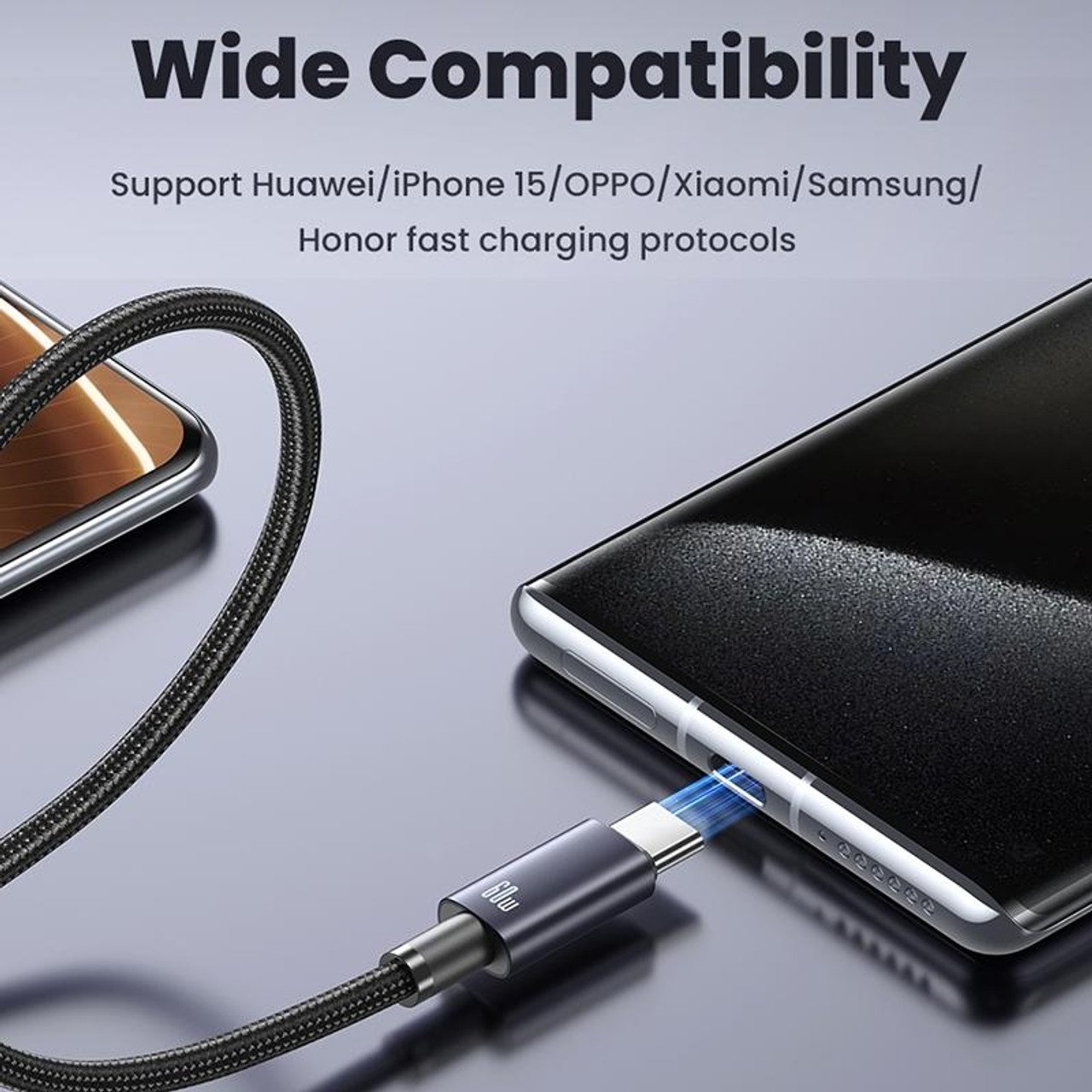 dlimgs.php_-6802.jpg Cable de Datos Aluminio SJ661 USB C a USB C 60W 1.2M Carga Rápida USAMS - Imagen 1