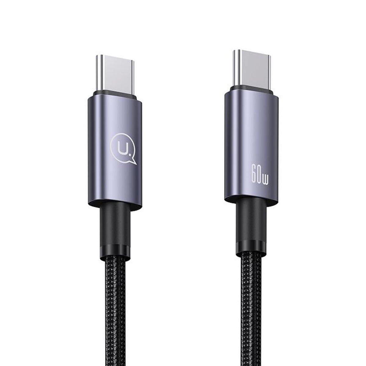 Cable de Datos Aluminio SJ661   USB C a USB C  60W  1.2M  Carga Rápida  USAMS - Imagen 3