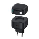 Cargador Pared C/Cable Telescópico Lightning   Magnético  PD 35W  Doble Puerto GaN  Negro CC209  USAMS - Imagen 4