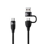 Cable de Datos U85   USB A / USB C a USB C  100 W  2M  Negro  SJ655  USAMS - Imagen 3