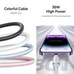 Cable de Datos Transparente SJ659   USB C a Lightinig  1.2M  Blanco  USAMS