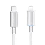 Cable de Datos Transparente SJ659   USB C a Lightinig  1.2M  Blanco  USAMS - Imagen 5