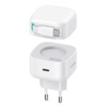 Cargador Pared C/Cable Telescópico Tipo C   Magnético  PD 35W  Doble Puerto GaN  Blanco  CC202  USAMS - Imagen 4